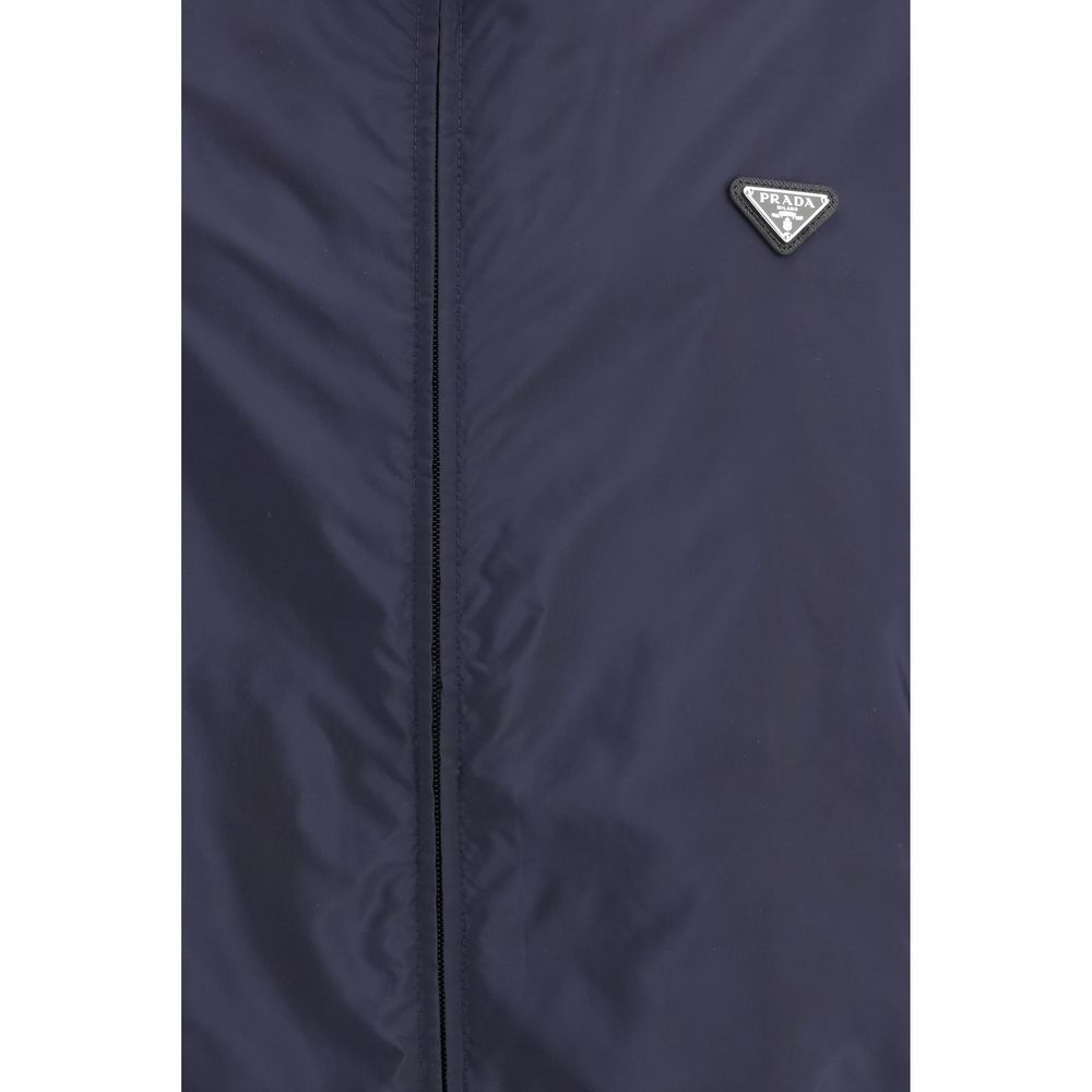 Chaqueta Prada de nailon reciclado azul