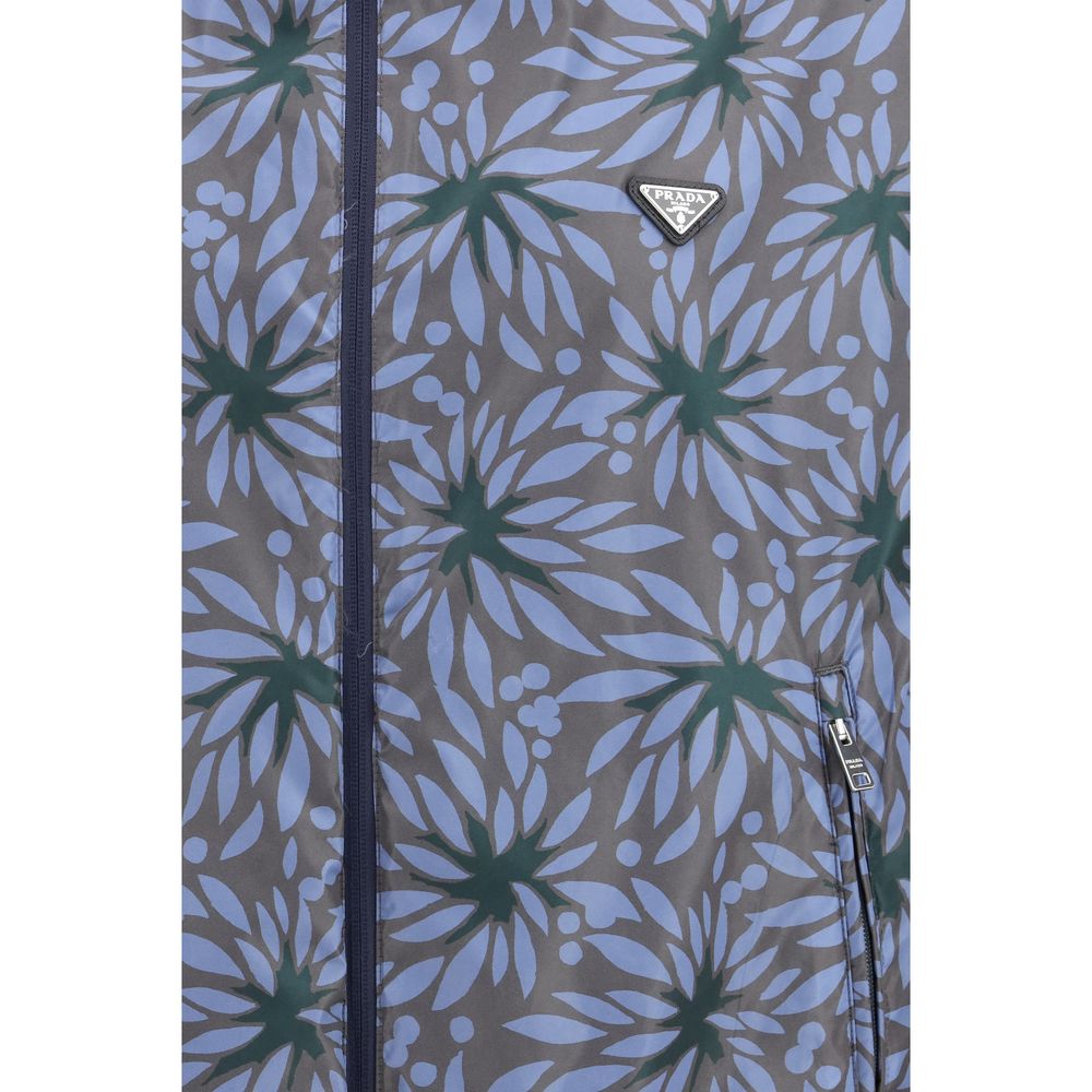 Chaqueta Prada de nailon reciclado azul