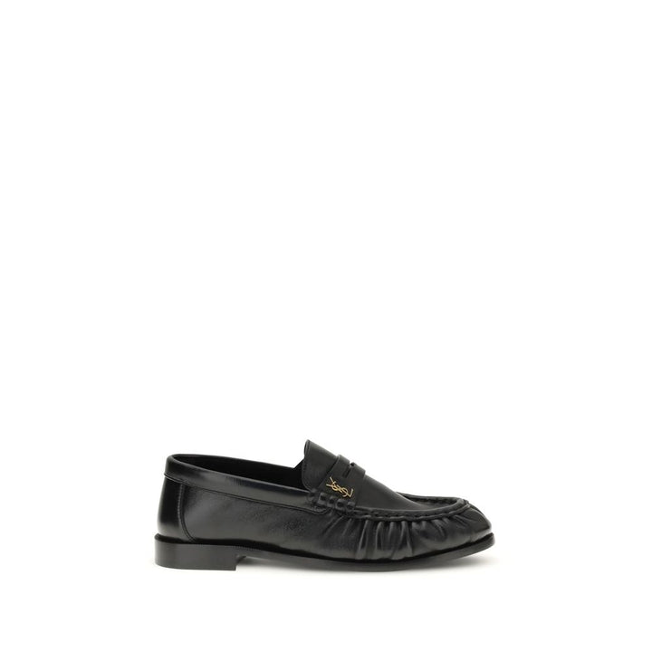 Saint Laurent Sorte Lammeskinnsloafere av typen Ovis Aries Aries Slip-On