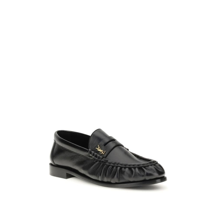 Saint Laurent Sorte Lammeskinnsloafere av typen Ovis Aries Aries Slip-On