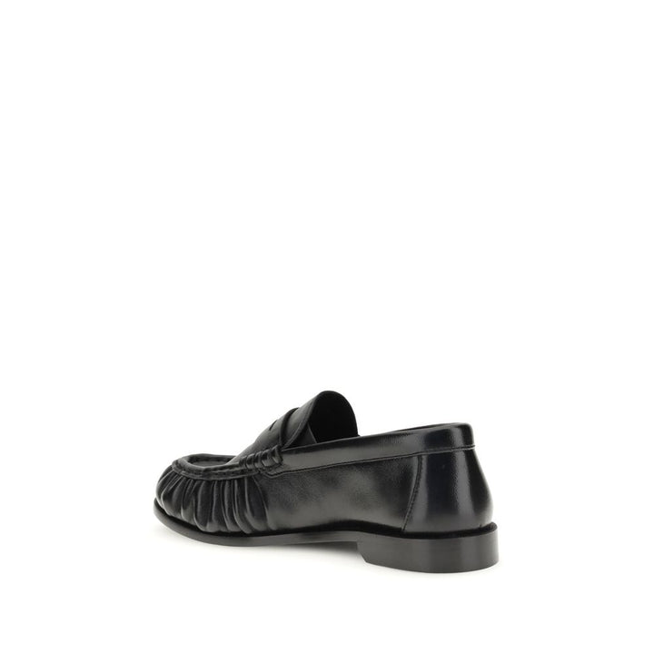Saint Laurent Sorte Lammeskinnsloafere av typen Ovis Aries Aries Slip-On