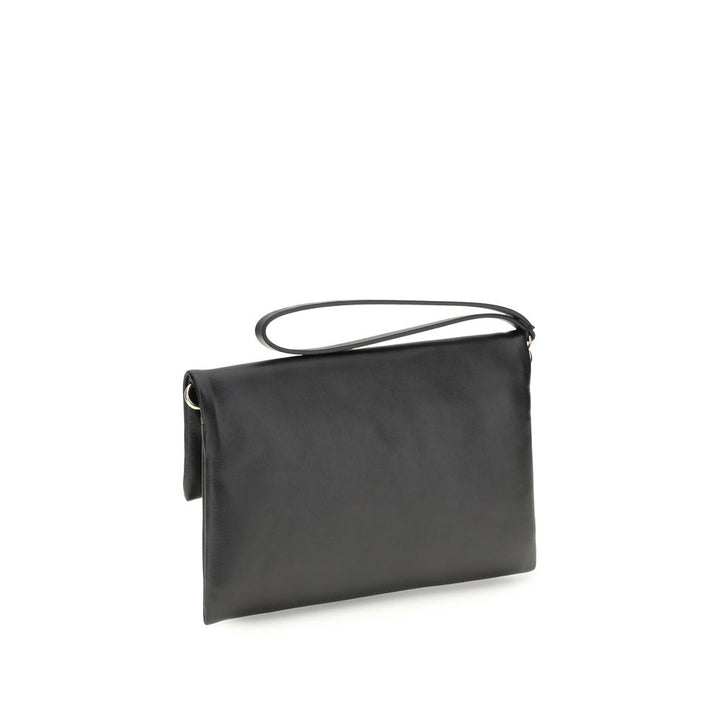 Fendi Svart Lam Ovis Aries Aries Clutch Bag