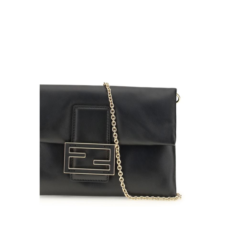 Fendi Svart Lam Ovis Aries Aries Clutch Bag