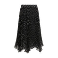 Valentino Black Silk Skirt