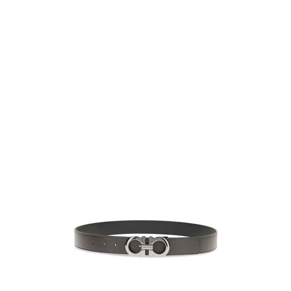 Ferragamo brunt kalveskinn Bos Taurus vanlig belte