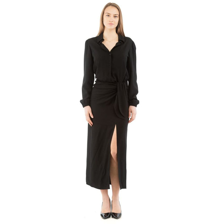 Moschino svart marabou kjole