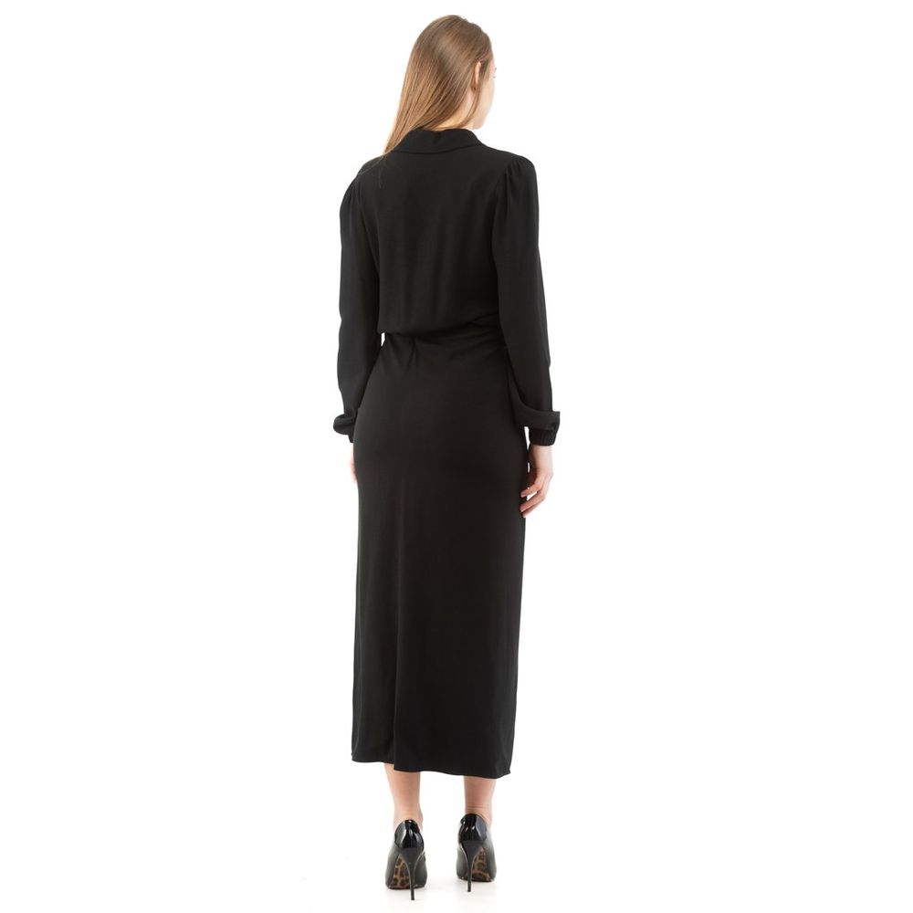 Moschino svart marabou kjole