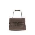 Moschino Brown Calf Leather Bos Taurus Handbag