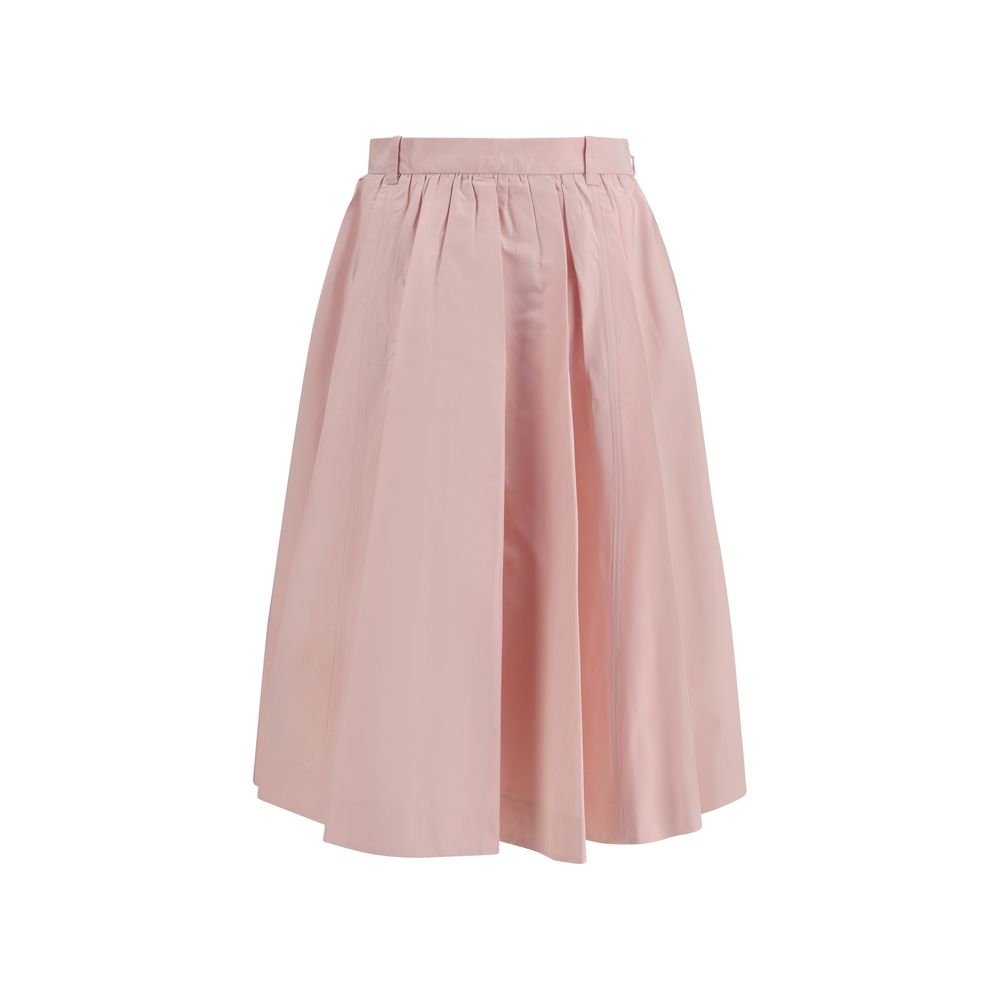 Falda larga de seda multicolor Prada