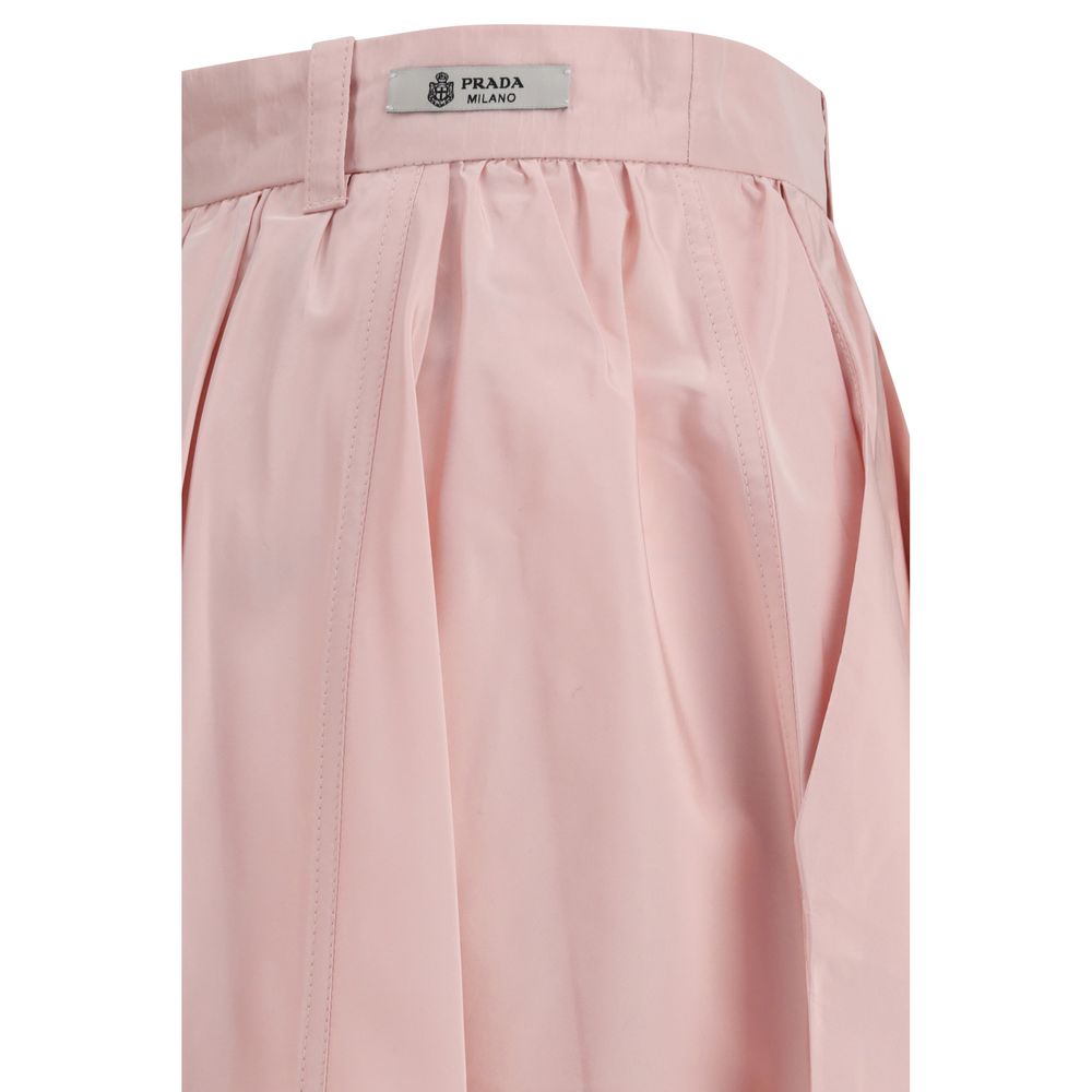 Falda larga de seda multicolor Prada