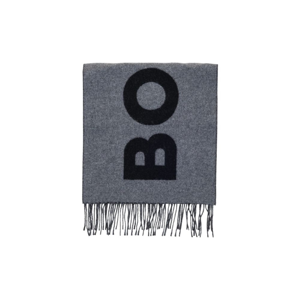 Hugo Boss grått ullskjerf