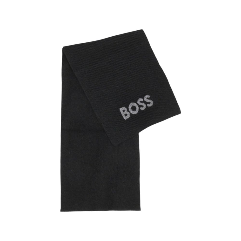 Hugo Boss svart polyakrylskjerf