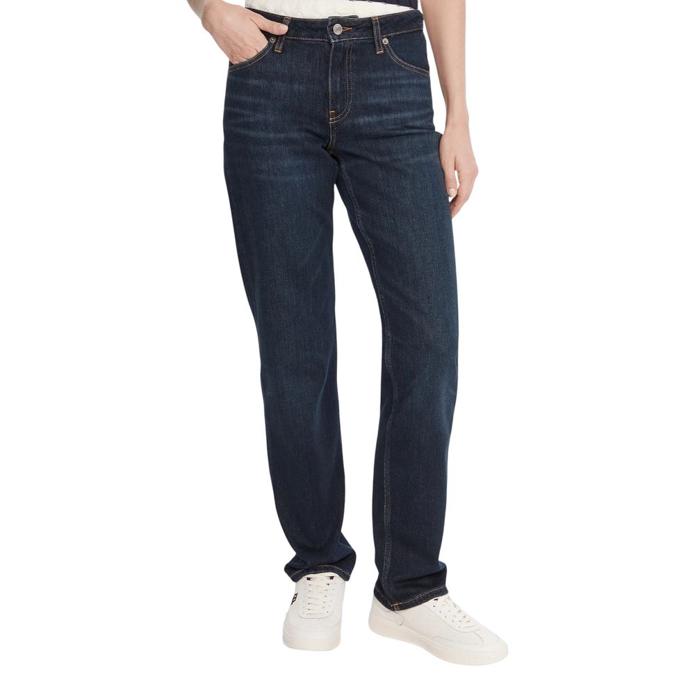 Tommy Hilfiger Blå Mom Jeans i Resirkulert Bomull