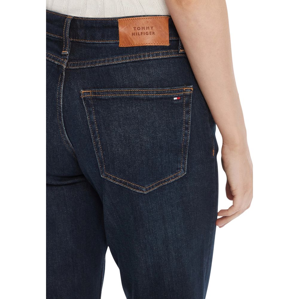 Tommy Hilfiger Blå Mom Jeans i Resirkulert Bomull