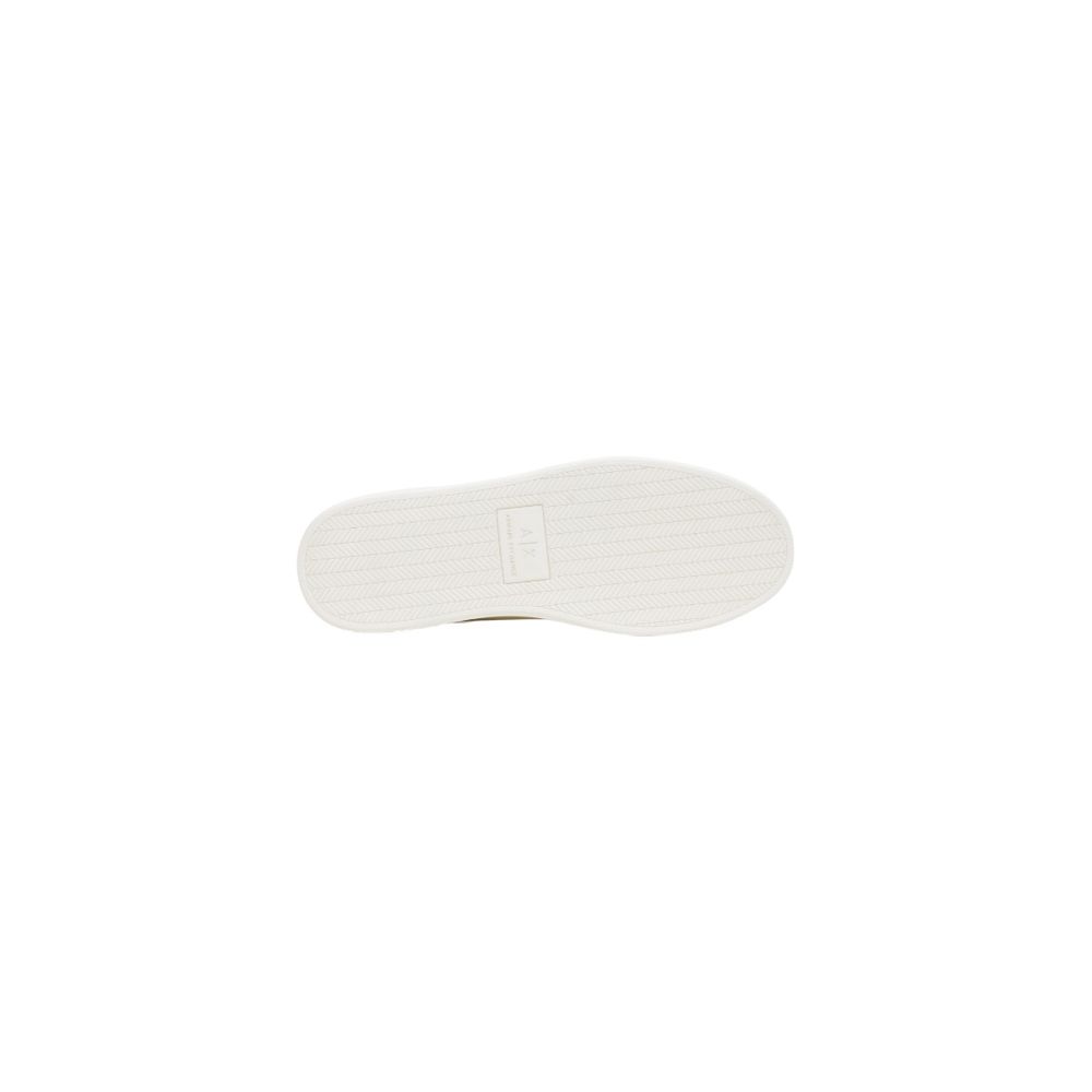 White Polyester Low Top Sneakers