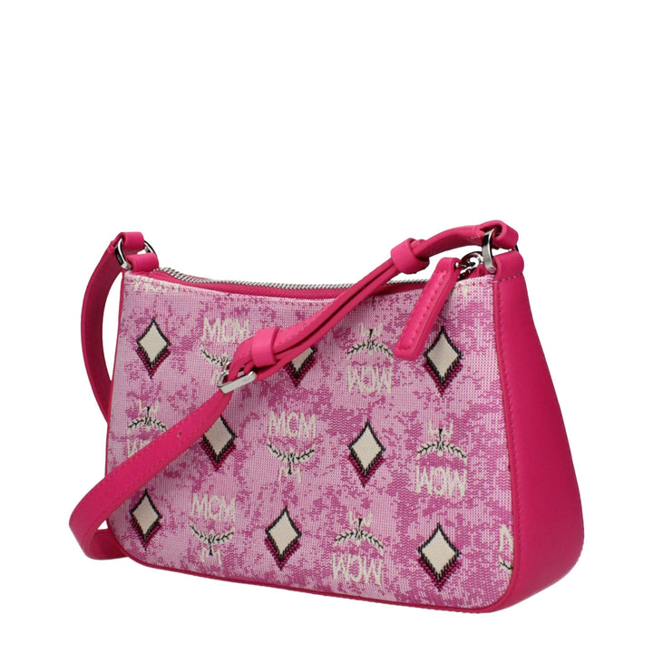 MCM Rosa Skulderveske i Stoff