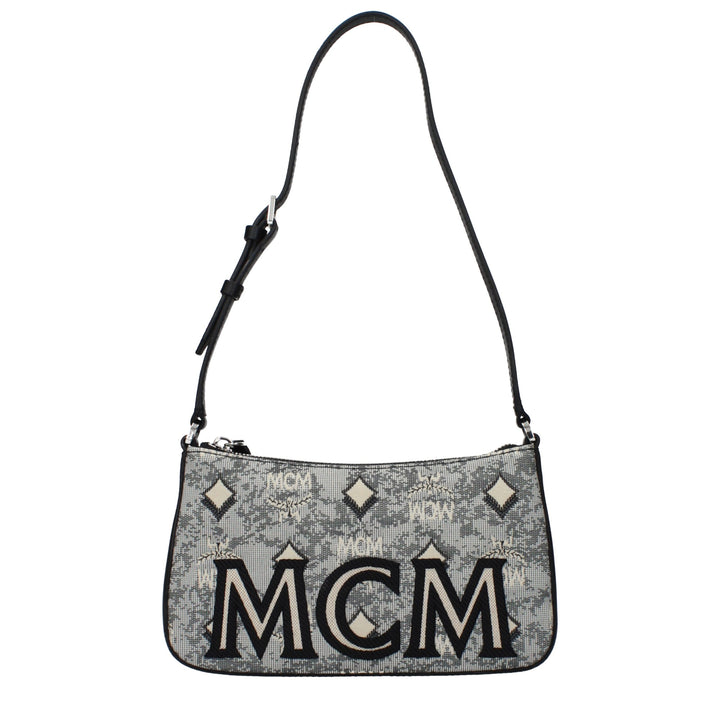 MCM Grå crossbody-veske i tøy