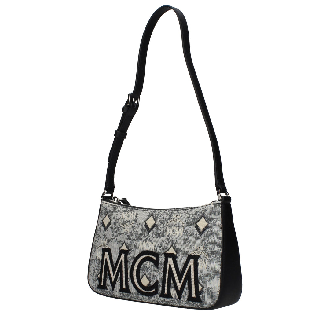 MCM Grå crossbody-veske i tøy