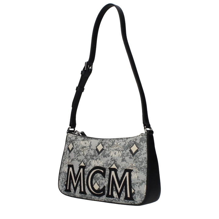 MCM Grå crossbody-veske i tøy