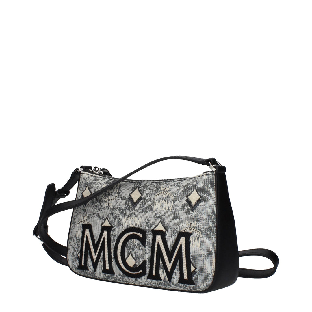 MCM Grå crossbody-veske i tøy