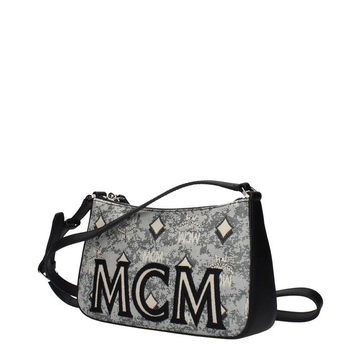 MCM Grå crossbody-veske i tøy
