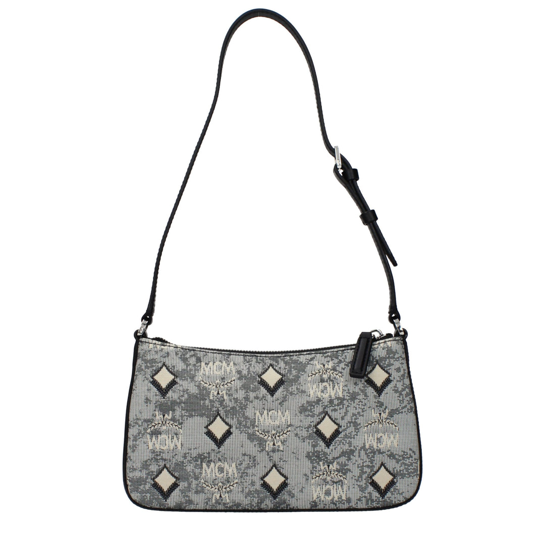MCM Grå crossbody-veske i tøy