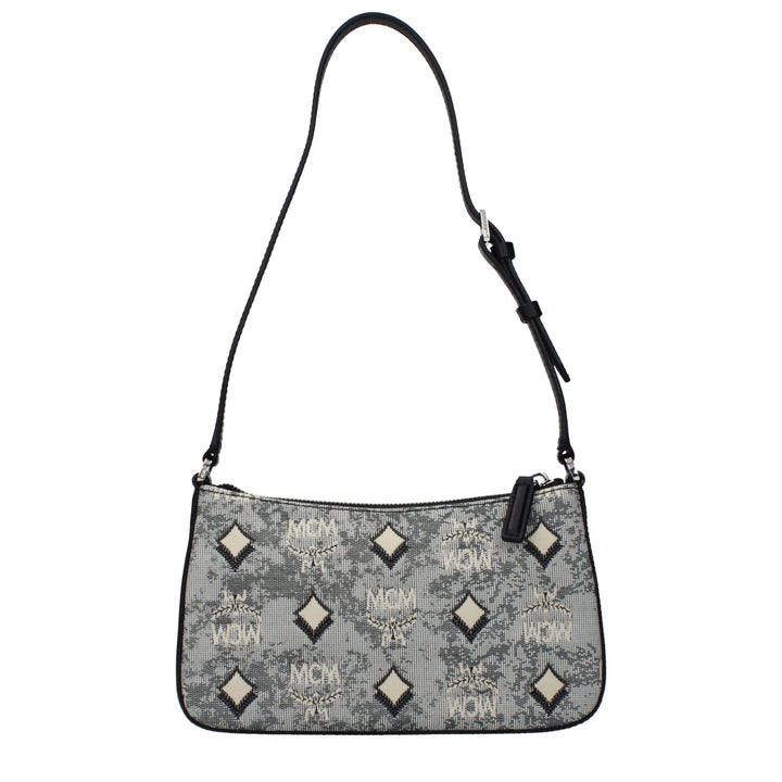 MCM Grå crossbody-veske i tøy