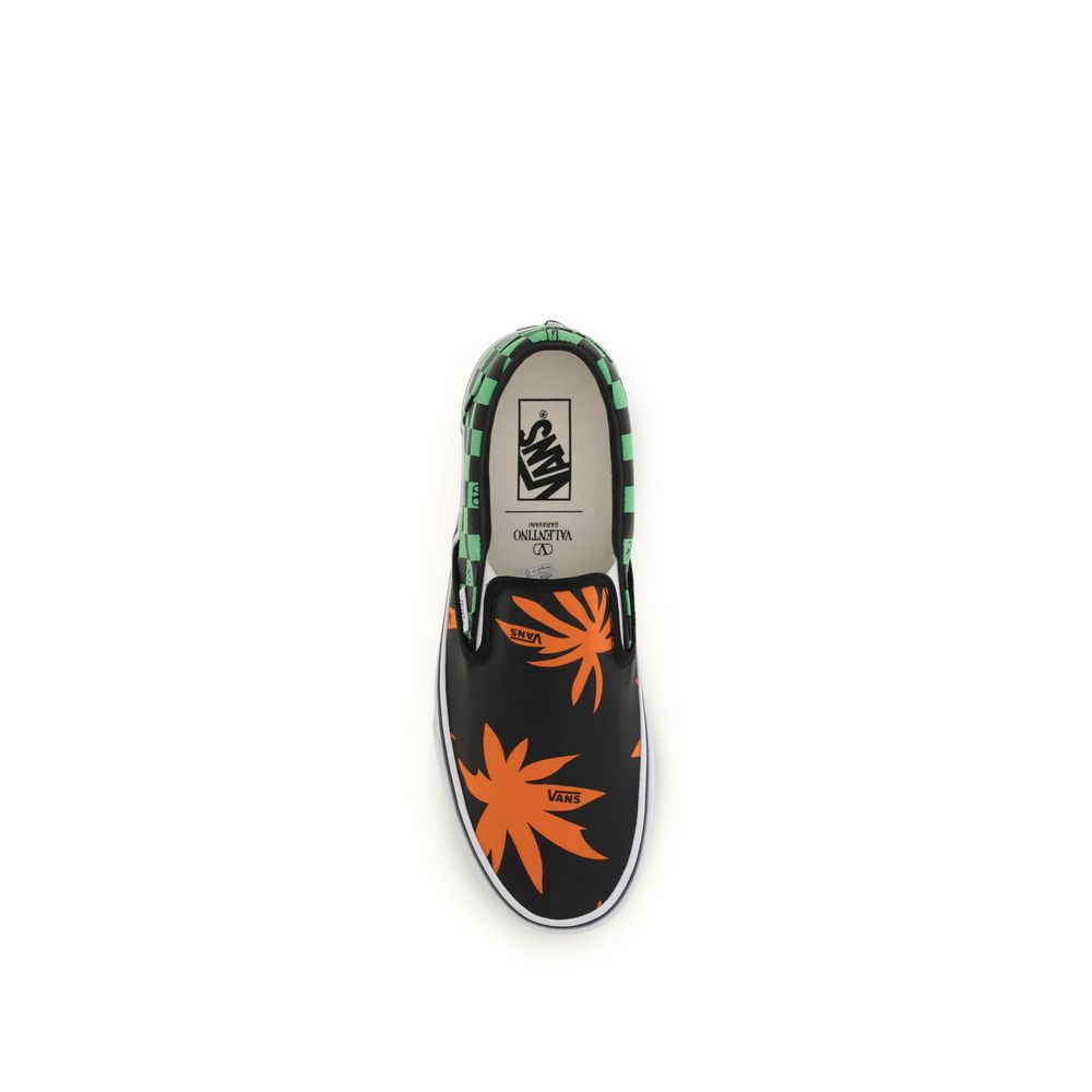 Valentino Garavani lavtoppsneakers i flerfarget bomull