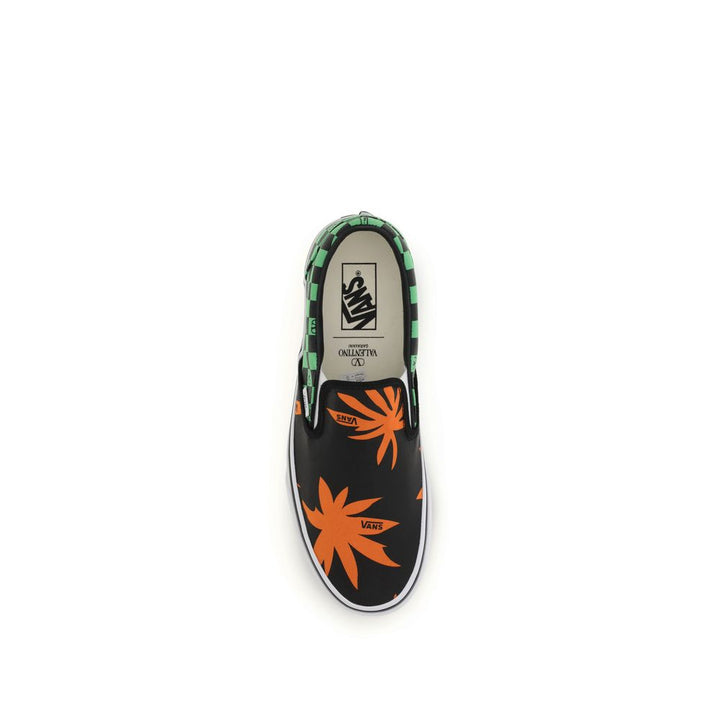 Valentino Garavani lavtoppsneakers i flerfarget bomull