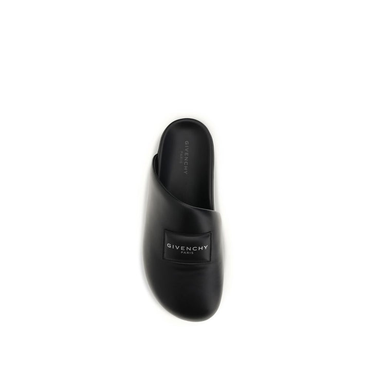Black Calf Leather Bos Taurus Mules
