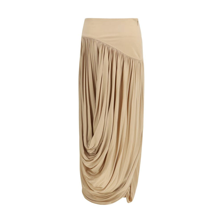 Ferragamo Beige Viskose Langt Skjørt