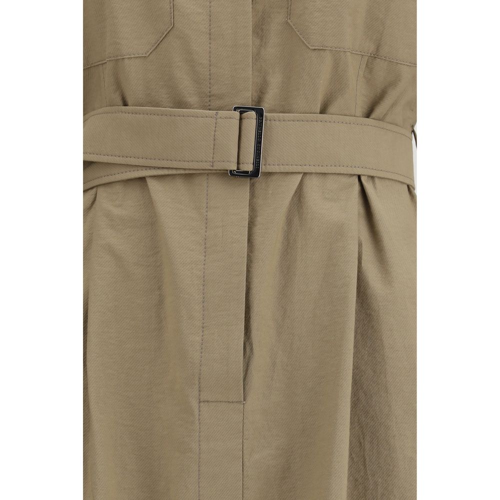 Brunello Cucinelli Beige Uformell Bomullskjole