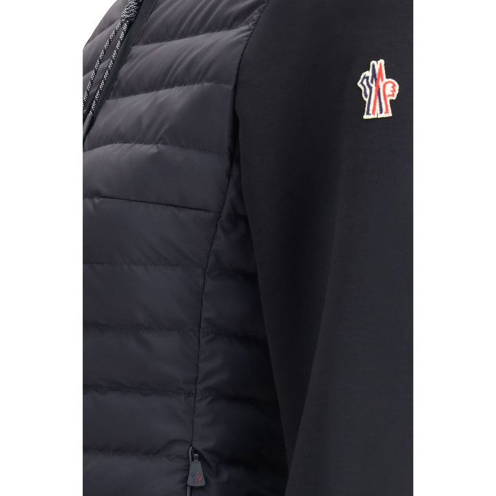 Moncler Grenoble svart hel lengde jakke i polyamid