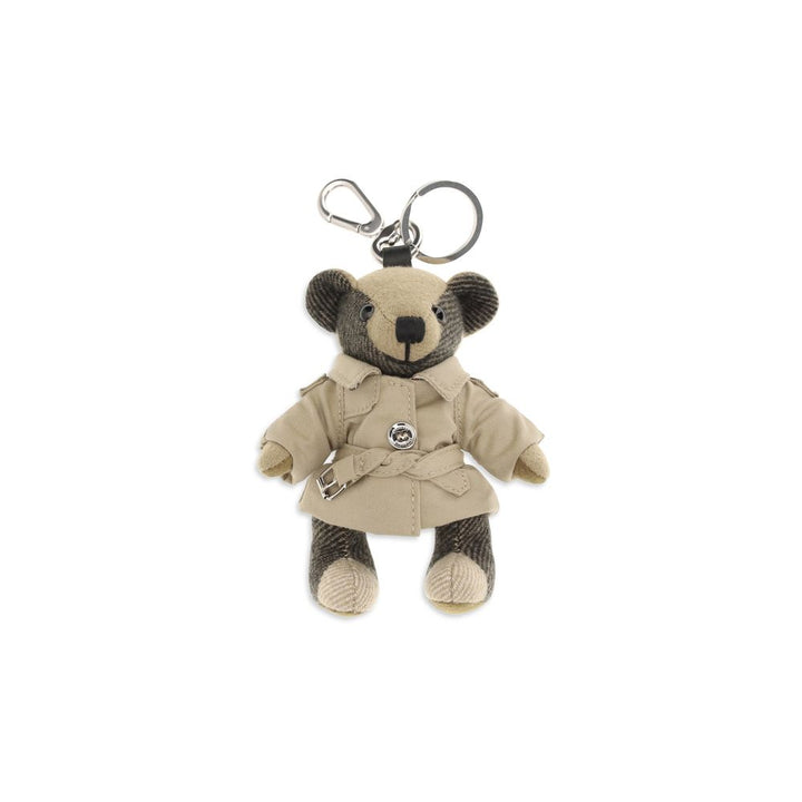 Burberry beige nøkkelring i kasjmir