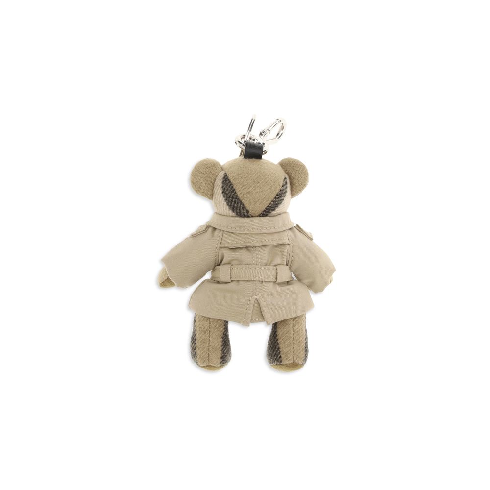 Burberry beige nøkkelring i kasjmir