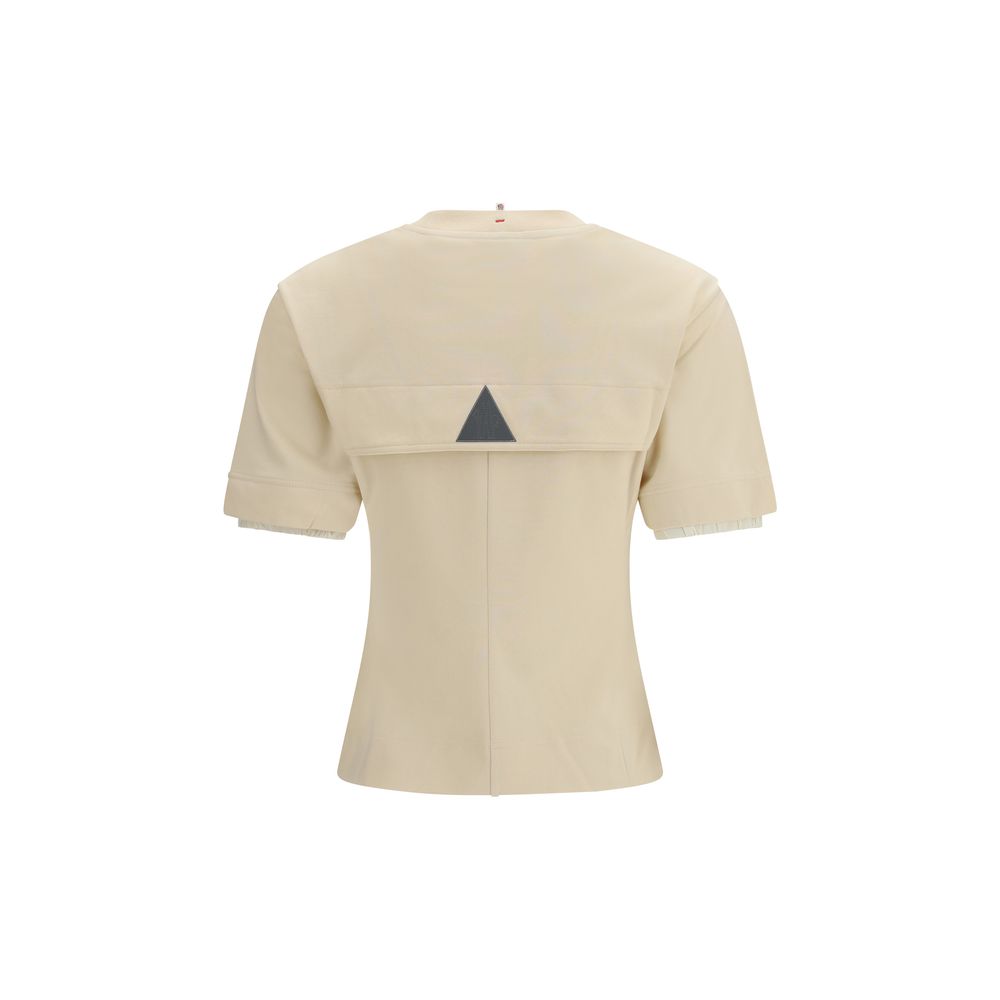 Moncler Grenoble T-skjorte i beige bomull