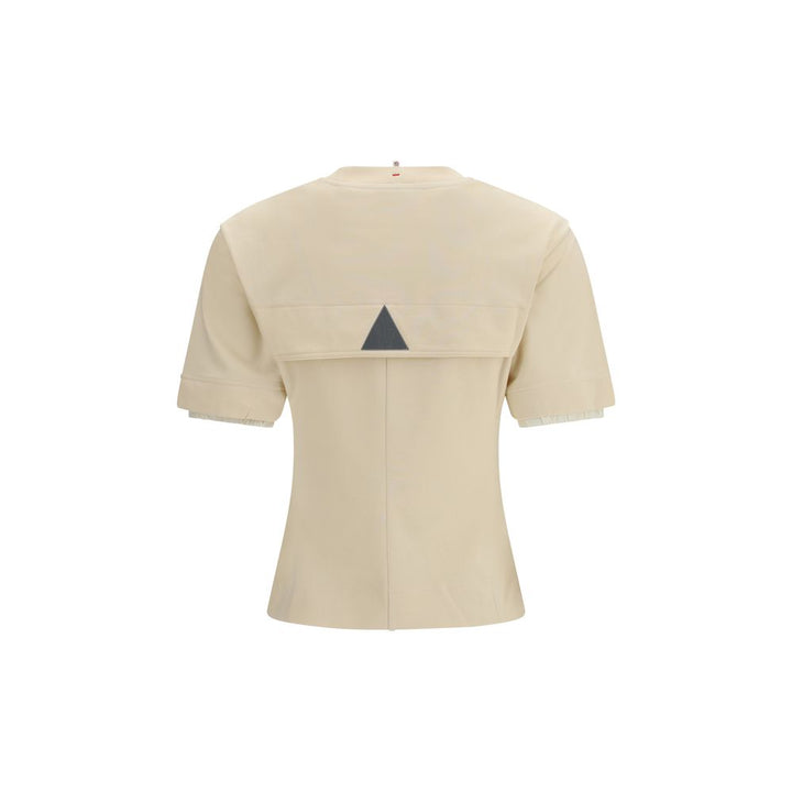Moncler Grenoble T-skjorte i beige bomull
