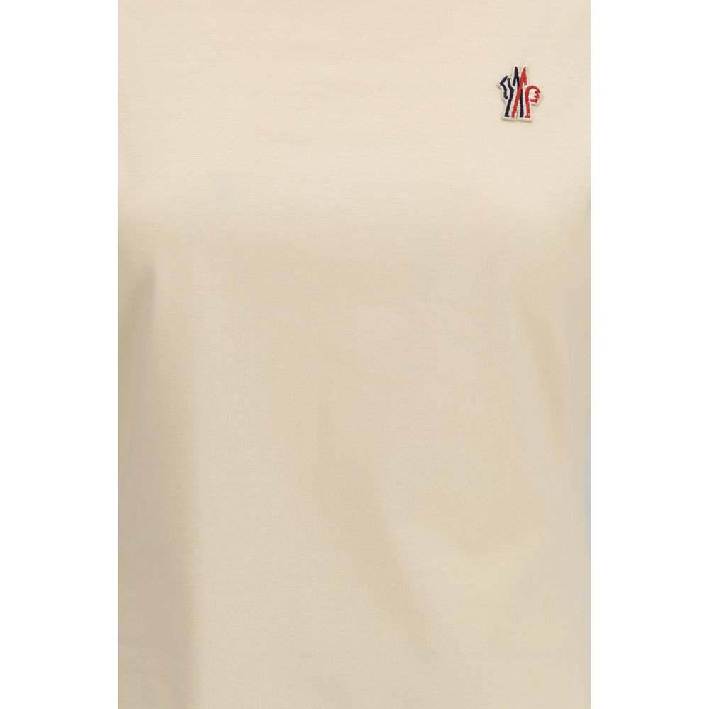 Moncler Grenoble T-skjorte i beige bomull
