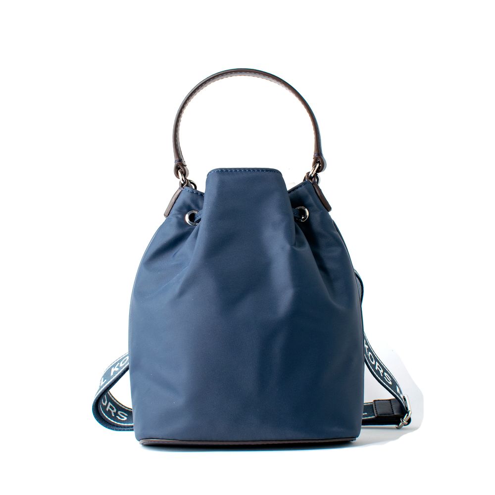 Michael Kors blå bøtteveske i nylon