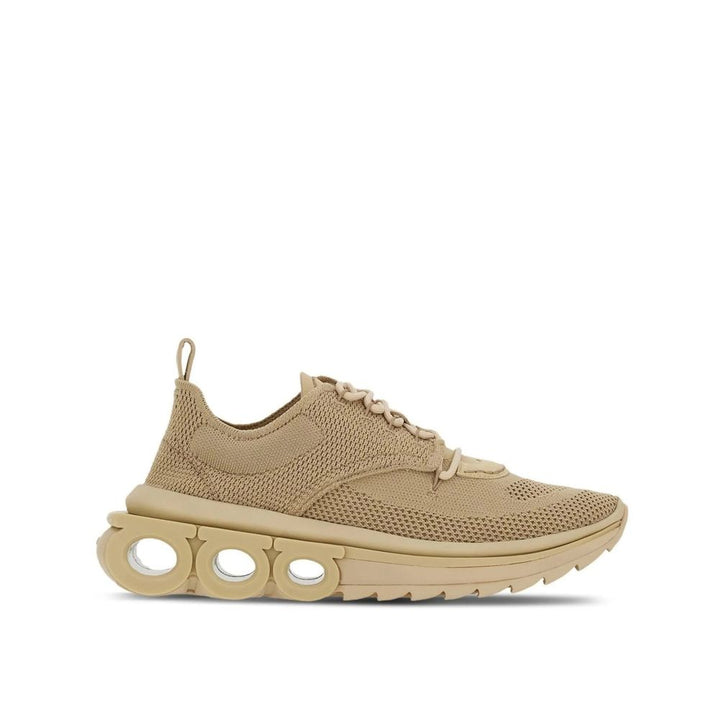 Salvatore Ferragamo Beige atletisk joggesko i stoff