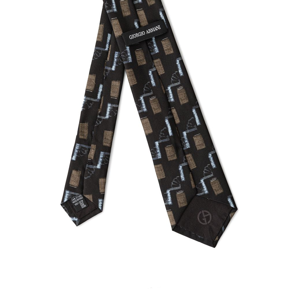Corbata de seda negra Giorgio Armani