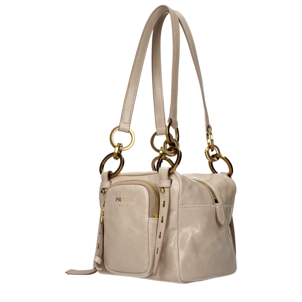 Bolso de hombro Prada de cuero rosa