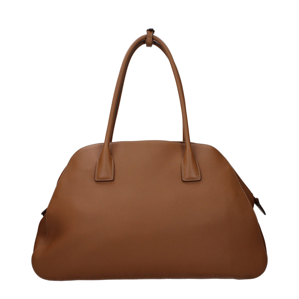 Bolso de hombro Prada de cuero marrón