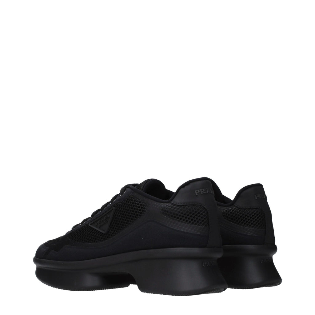 Zapatillas bajas Prada de tela negra