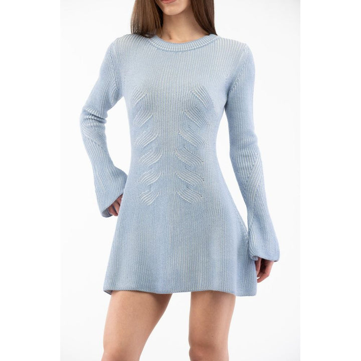 Moschino Flerfarget Ull Casual Kjole
