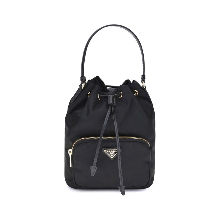 Prada Bucket Bag i svart resirkulert polyamid