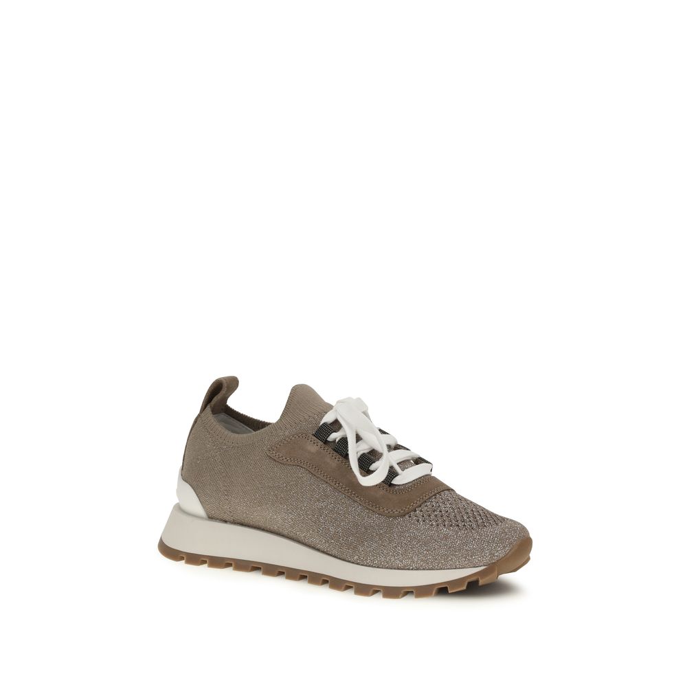 Brunello Cucinelli Beige Chunky-joggesko i bomull