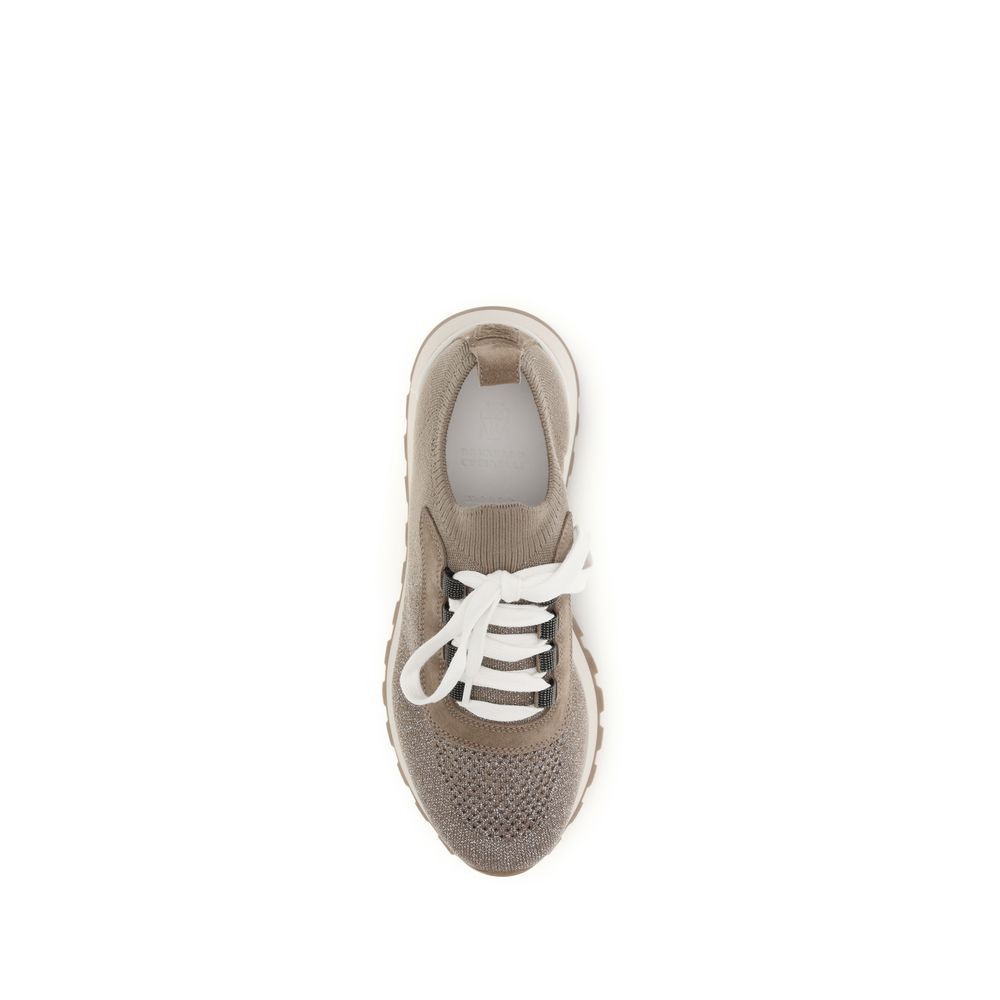 Brunello Cucinelli Beige Chunky-joggesko i bomull