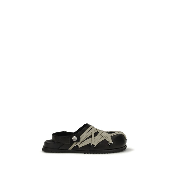 Rick Owens sorte mules i kalveskinn (Bos Taurus)
