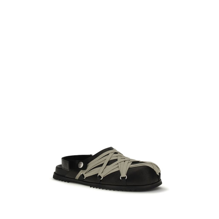 Rick Owens sorte mules i kalveskinn (Bos Taurus)